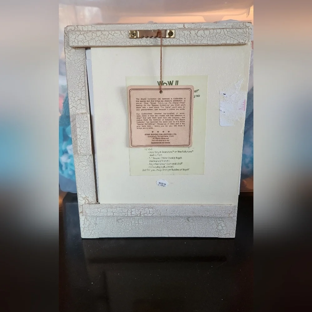 Boyds Bears Cream and Pink Wall Decor Frame